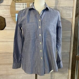 🆕 Loft Blue Button Top XS